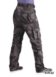 Мотоштаны мужские INFLAME BLACK DOLL, цвет черный-камуфляж