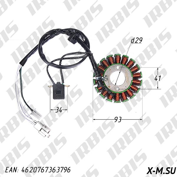 Статор генератора 153QMI,158QMJ (18 кат.); STELS,KEEWAY